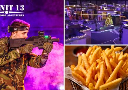 Lasergame (1 of 2 uur) + friet + eventueel Laser Maze (1 uur)