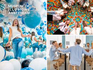 Entree tot Museum of Illusions in hartje Amsterdam