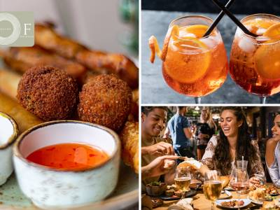 High cocktail + borrelplank