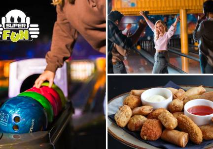 Bowlen (50 min) + bittergarnituur bij Superfun (4-8 personen)
