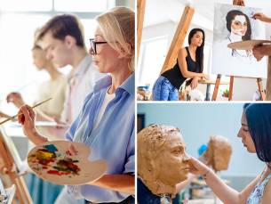 Workshop landschap schilderen of portret schilderen of boetseren (2 of 3 uur)