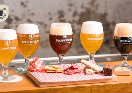 Bierproeverij met 3 biertjes + hapjesplank bij Brouwerij Brouwtoren in Nijmegen