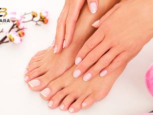 Manicurebehandeling met BIAB + gellak OF acrylnagels OF pedicurebehandeling