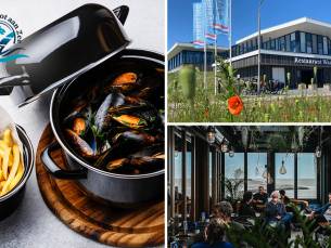 Pannetje mosselen (1 kg) + friet + saus + zeewiersalade bij Waddengenot aan Zee