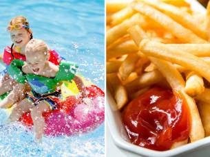 Entree voor Optisport Tolhuisbad + friet met saus