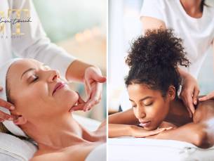 Gezichtsbehandeling (45 min) of gezichts- en rugmassage (50 min)