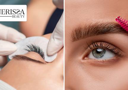 Wimperlift of wenkbrauwbehandeling naar keuze