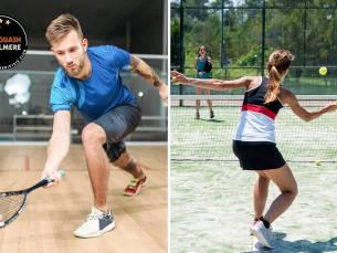 Huur squash- of padelbaan + rackets en ballen, privéles squash of 5x squashles + materiaal