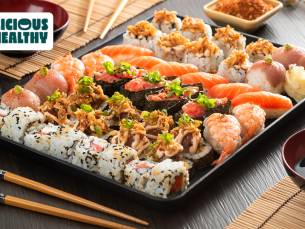 Sushibox (32 of 56 stuks) voor afhaal of thuisbezorgd van Delicious and Healthy