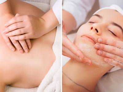 Rugmassage (30 min) of huidreiniging + make-up