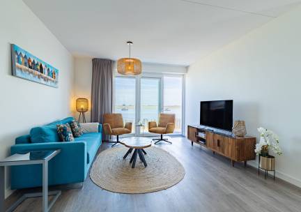 Vakantiewoning aan het strand - tuin en terras met haven- & zeezicht | Nr. 14 | 2 - 4 Pers. | Vista Maris