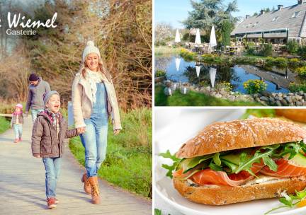 Wandelarrangement incl. 2-gangenlunch, warme drank en gebak bij Restaurant De Wiemel