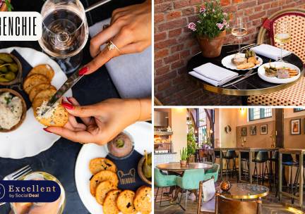 High wine incl. 3 of 4 gerechtjes bij Restaurant Frenchie