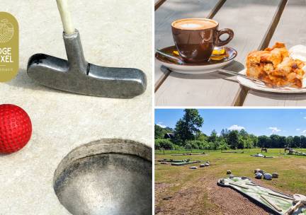Minigolf + drankje + waterijsje, zakje chips of gebak bij Hoge Hexel