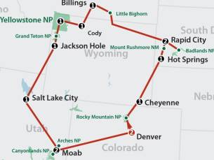 Cowboys and Historic Trails (15 dagen)