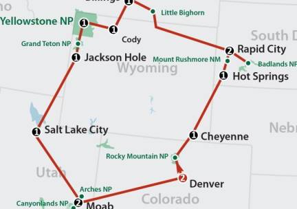Cowboys and Historic Trails (15 dagen)