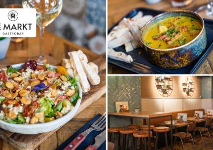 2-gangen keuzelunch bij Gastrobar De Markt