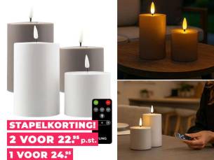2-PACK Oplaadbare LED Kaarsen - Waterdicht Dus Geschikt Voor Buiten En Binn ...