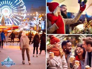 Schaatsen Winterstad Groningen + consumpties + reuzenrad en trein