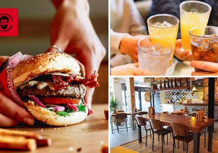 Burger + patat + saus + frisdrank in hartje Utrecht