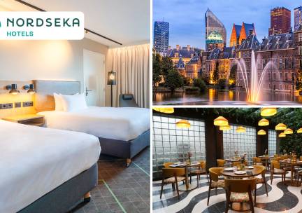 Overnachting(en) voor 2 + ontbijt + parkeren + late check-out nabij Den Haag