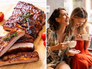 Spareribs + friet met saus + salade + koffie/thee bij WILLY'S