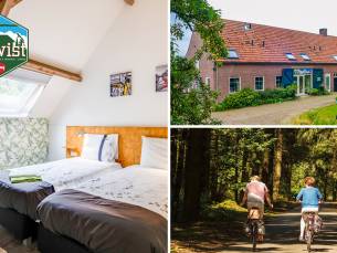 Overnachting(en) voor 1, 2 of 4, groepsaccommodatie (tot 17 pers.) of vakantiehuis (4 tot 8 pers.)