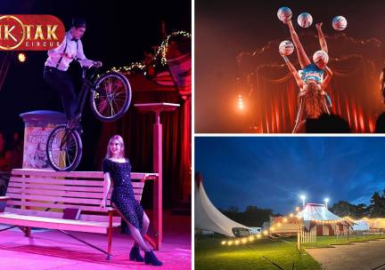Entree voor de nieuwe show van Circus Tik Tak