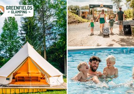 Overnachting(en) voor 2 of 4 personen in een glampingtent + welkomstdrankje in Durbuy