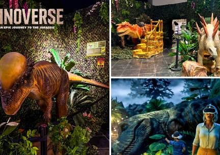 Entree voor expositie Dinoverse in Luik