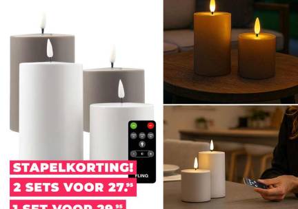 Set Van 2 Oplaadbare LED Kaarsen Voor Binnen En Buiten - Verkrijgbaar In 2 ...