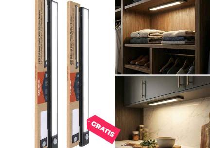 LED Lichtbalk Met Bewegingssensor Zwart - Vandaag 1+1 GRATIS! ...