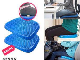 Gel Zitkussen Honingraat 1+1 GRATIS - Koel en Comfortabel Zitten op Auto, B ...