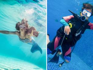 Introductieduik (3,5 uur) voor freediving, Scuba, full face mask of try mermaid