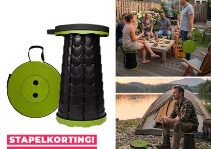 Kruk Telescopisch Opvouwbaar - Comfortabel Zitten Waar Je Ook Bent! ...
