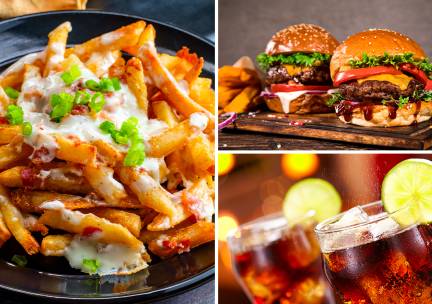 Burger of loaded fries + frisdrank naar keuze