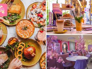 Ontbijt- of brunch-etagère bij Vanilla Vibes Café
