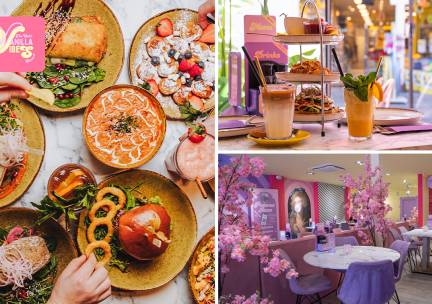 Ontbijt- of brunch-etagère bij Vanilla Vibes Café