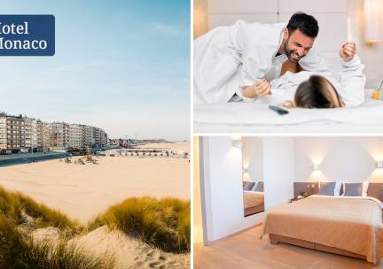 Overnachting voor 2 + ontbijt + late check-out aan de Belgische kust