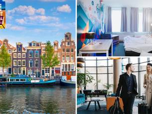 Overnachting voor 2 of 4 personen + parkeren in Amsterdam