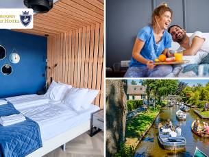 Overnachting voor 2 in een waterzichtkamer + welkomstdrankje + late check-out in Giethoorn