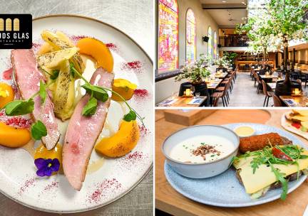 Wandelarrangement incl. 2-gangenlunch- en diner + borrelhapjes bij Gouds Glas in Gouda