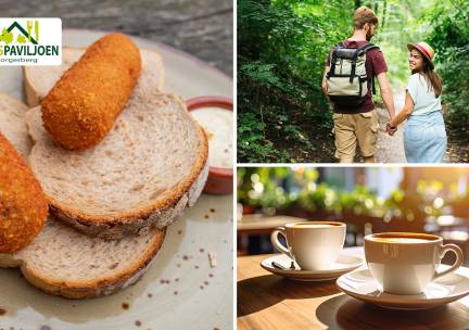 Wandelarrangement + koffie/thee + 2-gangenlunch bij Bospaviljoen de Norgerberg
