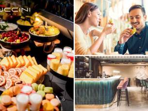 Ontbijtbuffet + glaasje bubbels bij Puccini Porta