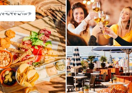 Borrelplank + 1 drankje naar keuze bij Restaurant Westewind in Scheveningen