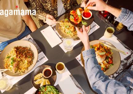 Aziatisch 2-gangendiner of -lunch Ã  la carte bij Wagamama op Amsterdam Centraal