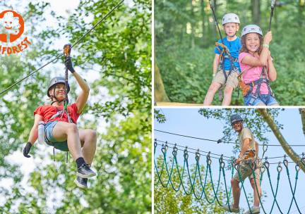 Entree klimbos Fun Forest voor kind (vanaf 3 jaar) en/of volwassene (2 of 3 uur)