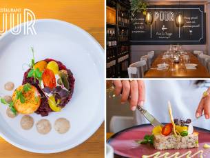 4- of 5-gangendiner van de chef + amuse + pré-dessert bij Restaurant Puur