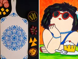 Workshop schilderen op canvas of tapasplank (2,5 of 3 tot 3,5 uur)