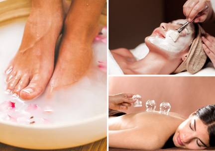 Detox ionen voetenbad (30 min), glow facial (45 min) of ontspannende cuppingmassage (45 min)